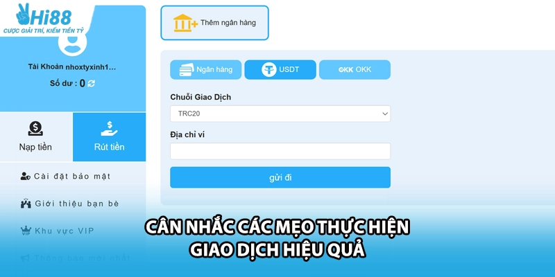 Cân nhắc các mẹo thực hiện giao dịch hiệu quả