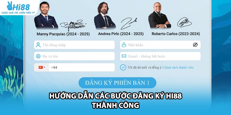 Hướng dẫn các bước đăng ký HI88 thành công