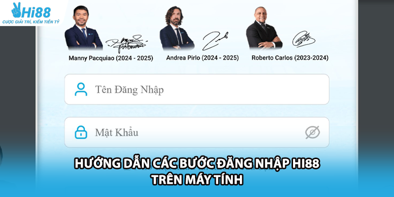 Hướng dẫn các bước đăng nhập HI88 trên máy tính
