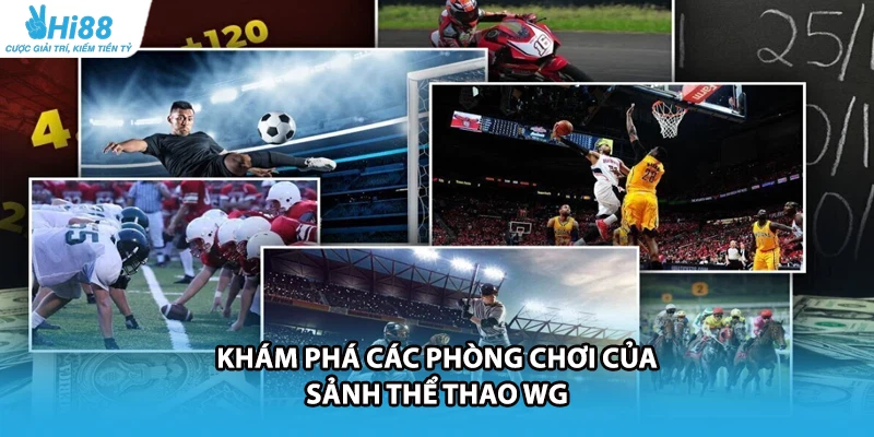 Khám phá các phòng chơi của sảnh thể thao WG